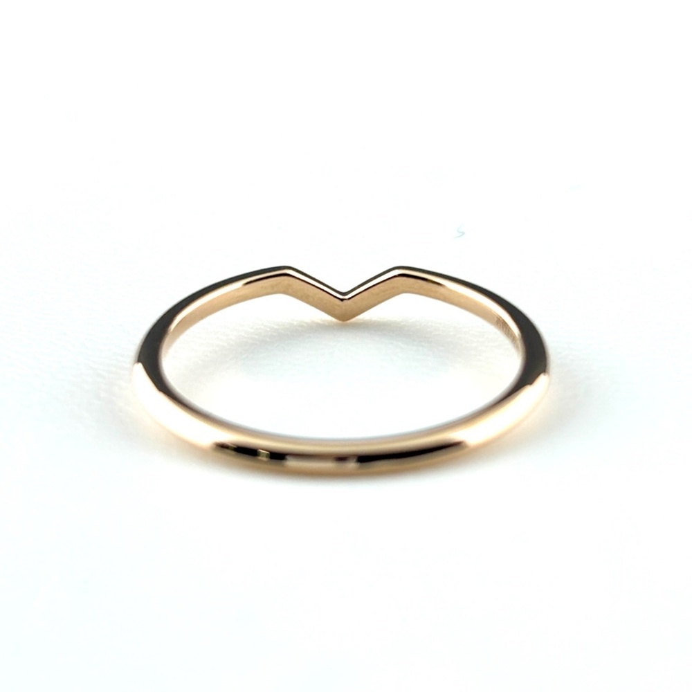 Tiffany & Co. V-Band Ring, Pink Gold (Pg), 750, Women's Ring View 3